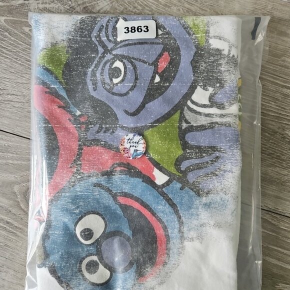 Vintage Sesame Street 100% Cotton Cookie Monster Count Elmo Grouch Grover Sz 2XL - Picture 14 of 15
